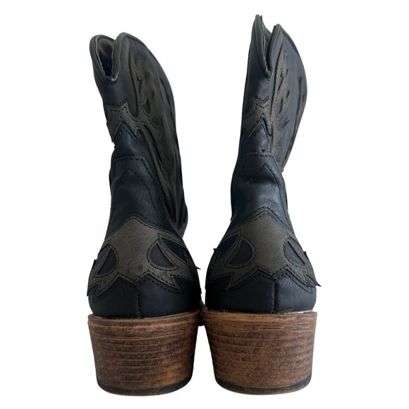 ROPER Women's Black Western Faux Leather Cowboy Boots With Stitching Design 6.5 - Picture 2 of 10